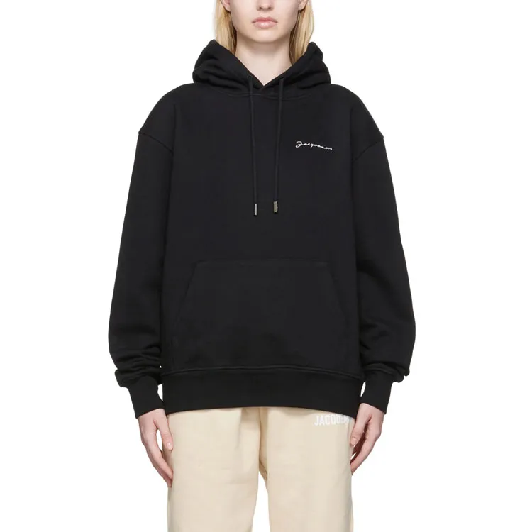Jacquemus Le Sweatshirt Brode Hoodie 990 Black-3