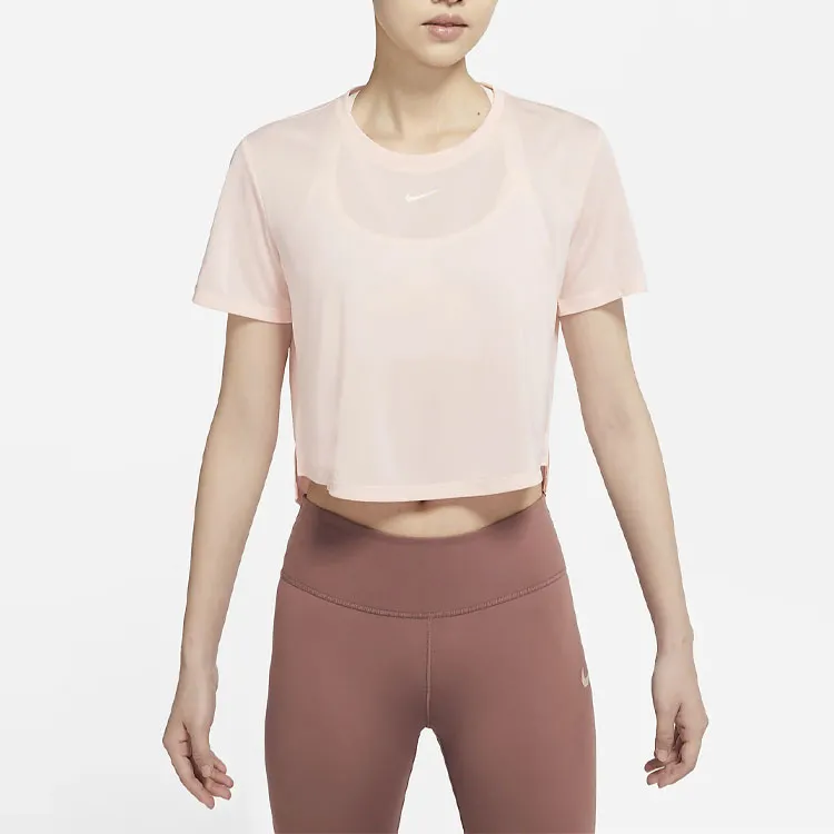 Nike Crop Tops Women's Pink-3