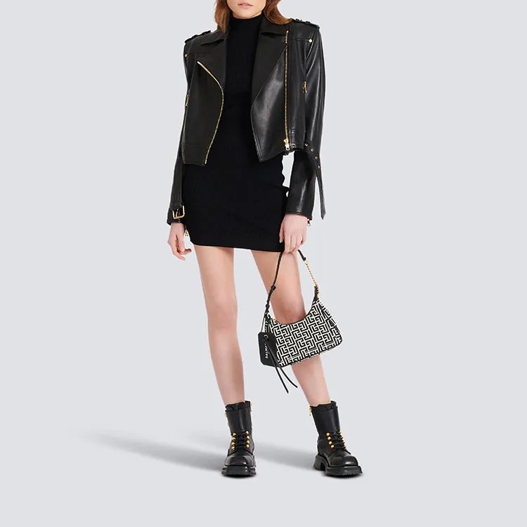 BALMAIN Short Sleeved Dress Women's Black-2