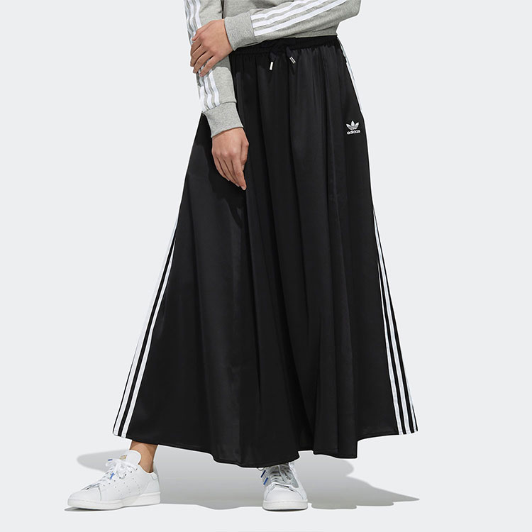 adidas originals Women s Satin Long Skirt Black