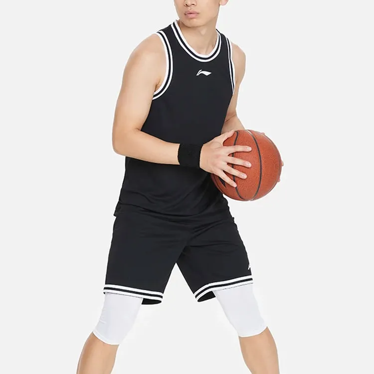 LiNing Sports Basketball Collection Basketball Apparel Set Men's Black-6
