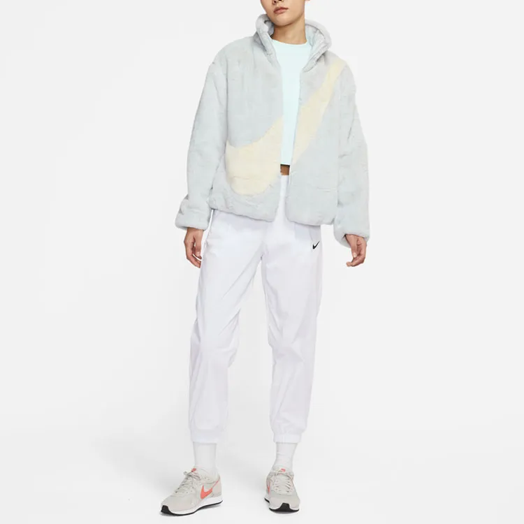 Nike Women'ss Oversized Swoosh Logo Jacket Asia Sizing Photon Dust-2