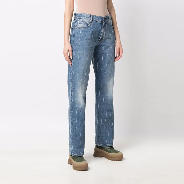 Stella McCartney Embellished Mid Rise Jeans-3