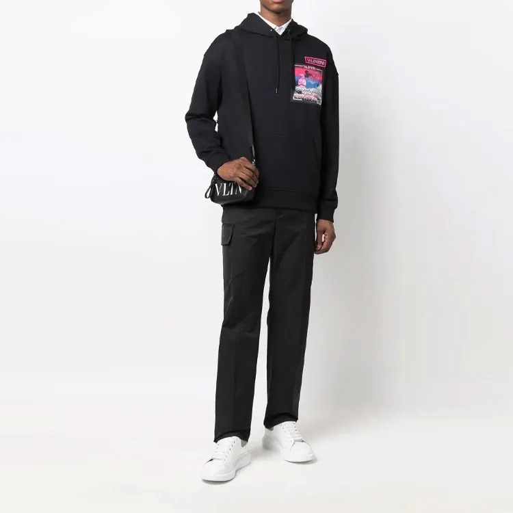 Valentino Cargo Pants Men Black-1