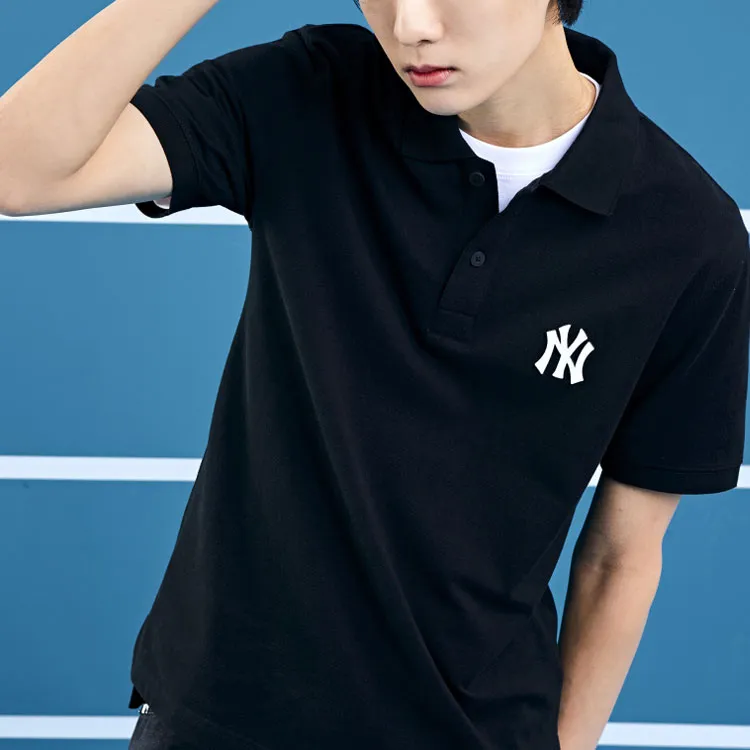 MLB New York Yankees Polo Shirts Men Black-3
