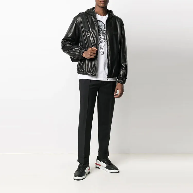 Valentino Leather Jacket Men's Black-1