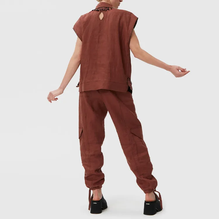 GANNI Shirts Women's Dark Brown-3