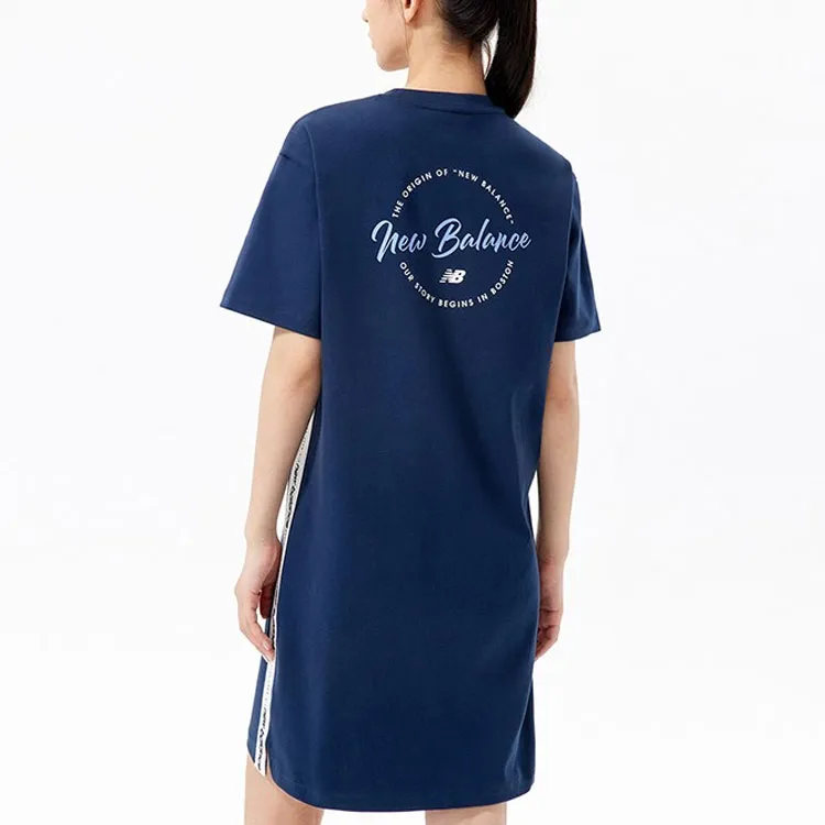New Balance Short Sleeved Dresses Women's Navy Blue-2