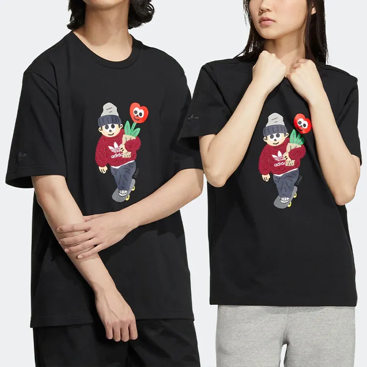 Adidas Originals Charr Morita Collaboration Collection T Shirt Unisex Black-2