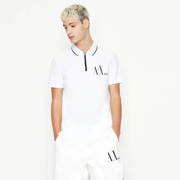ARMANI EXCHANGE Polo Shirts Men White-3