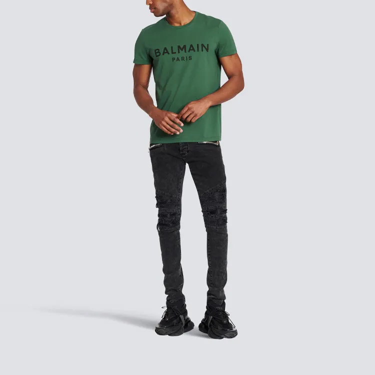 BALMAIN T-Shirts Men Green-1