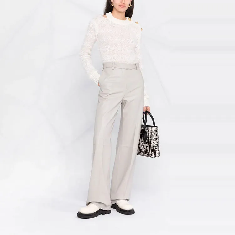 BALMAIN Buttoned Crew neck Jumper-2