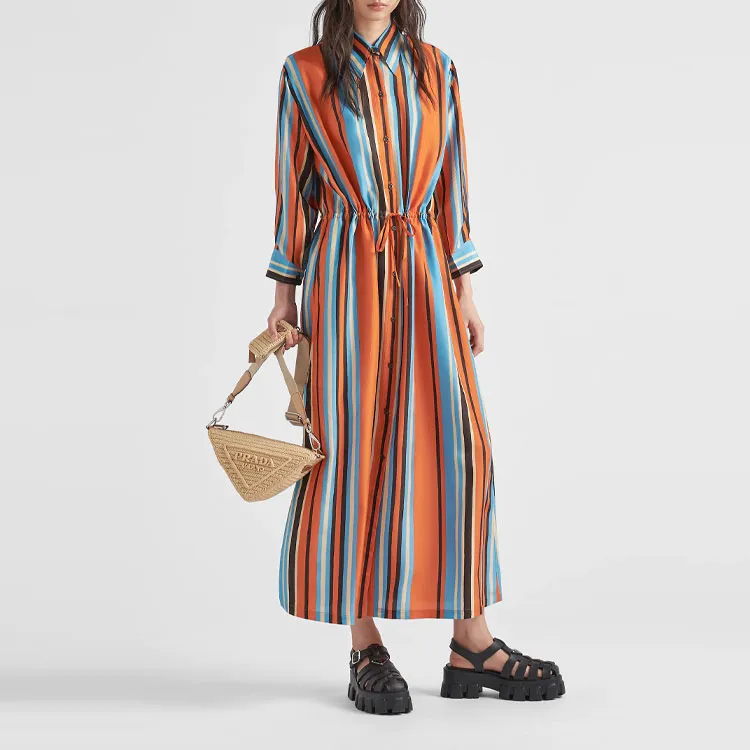PRADA SS22 Long-Sleeved Dresses Women's Multicolor-1