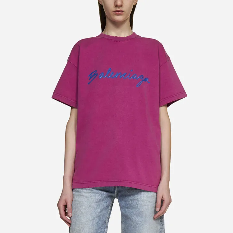 Balenciaga Logo print Cotton T shirt-3