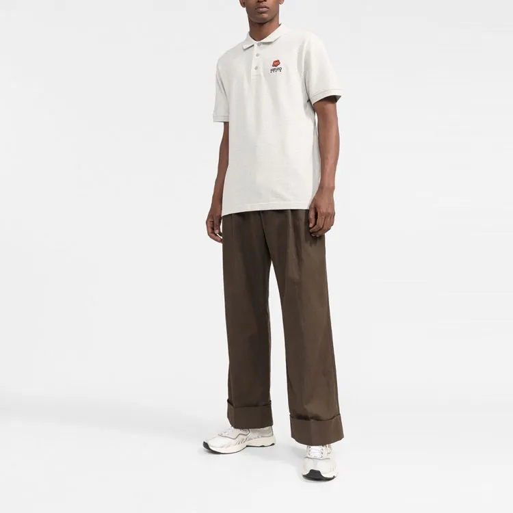 KENZO Boky Flower Embroidered Polo Shirt-7