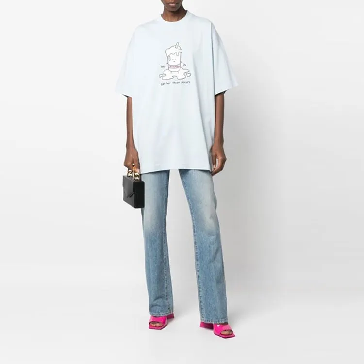 Vetements T-Shirts Women's Blue-2