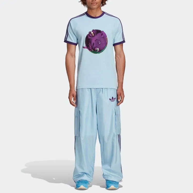 Adidas Originals Kerwin Frost Collection Knitted Sports Pants Men's Sky Blue-4