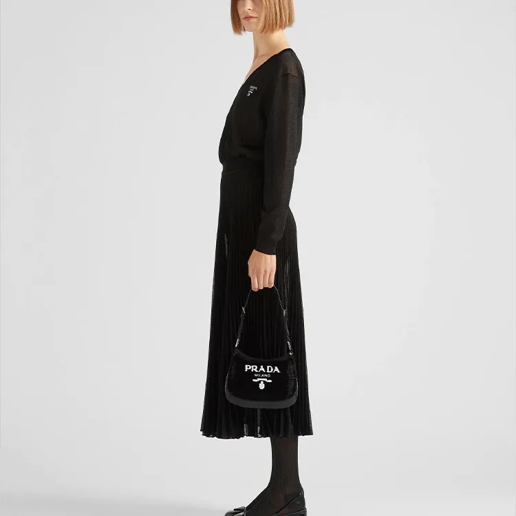 PRADA Long-Sleeved Dresses Women's Black-3