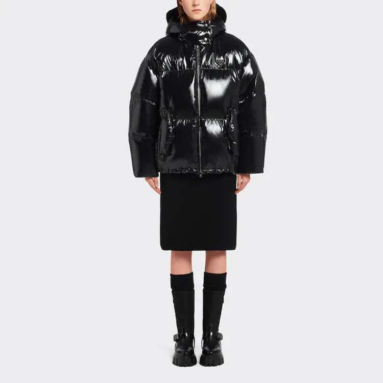 PRADA Down Jacket Coat Women's Black-1
