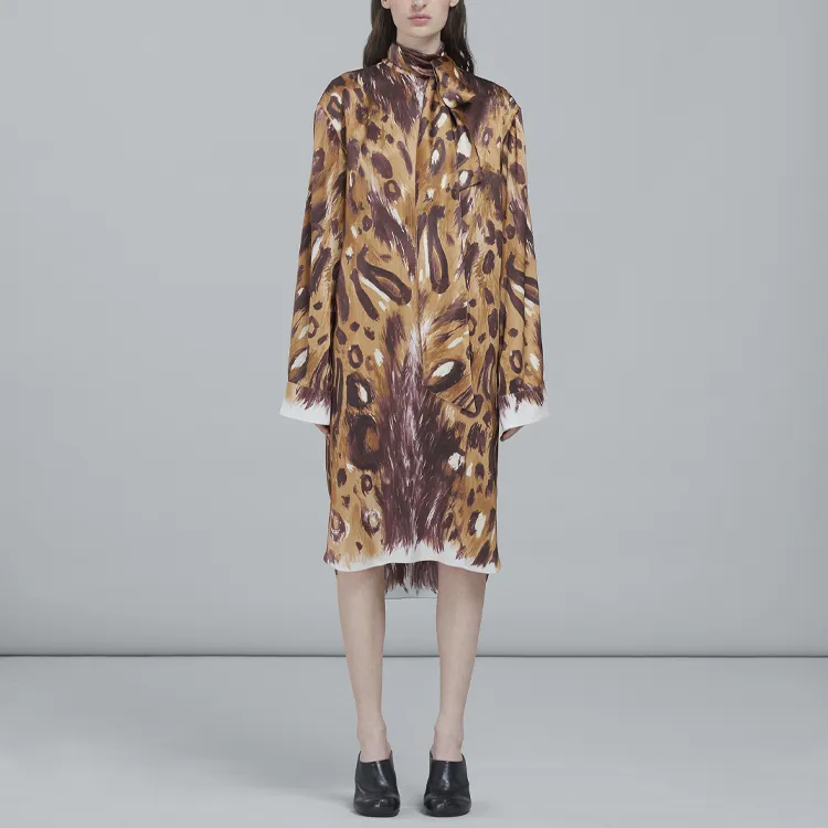 MARNI Long-Sleeved Dresses Women's Brown-1