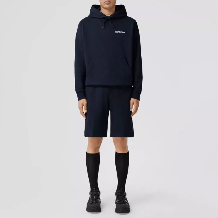 Burberry Topstitched Monogram Motif Cotton Oversized Hoodie-2