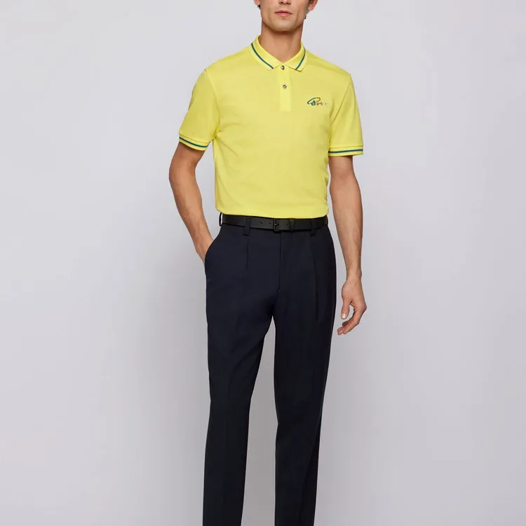 HUGO BOSS SS22 Polo Shirt Men's Yellow-1