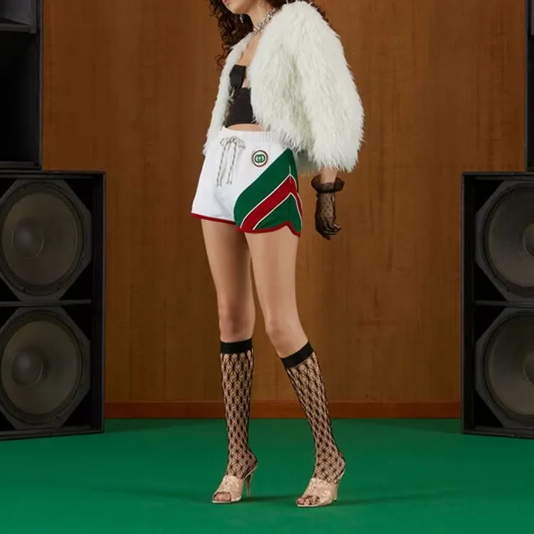 GUCCI Web stripe Jersey Shorts-1