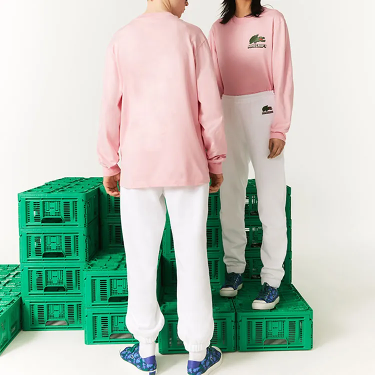 LACOSTE Minecraft SS22 Long Sleeved T Shirt Unisex Pink-2