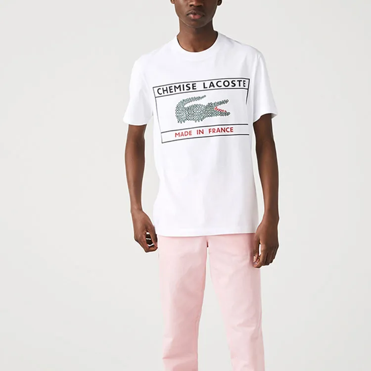 LACOSTE SS22 T Shirt Men's White-3