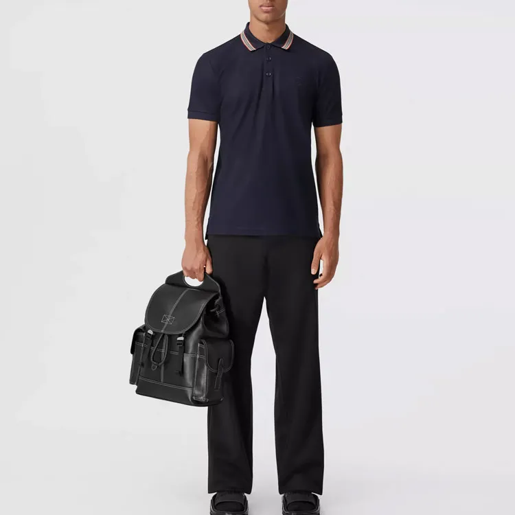 Burberry Logo Embroidered Short Sleeved Polo Shirt-2