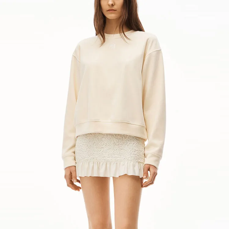 Alexander Wang Velvet Crystal logo Sweatshirt-2