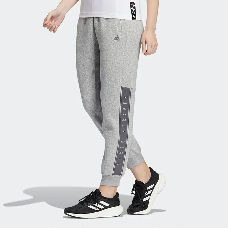 Adidas Knitted Sweatpants Women's Medium Gray-1