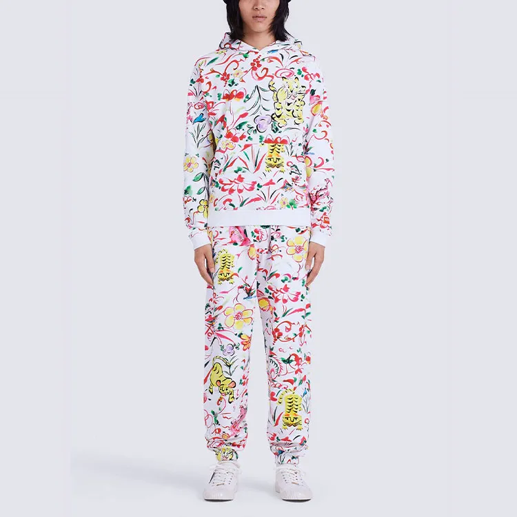KENZO Floral print Logo patch Hoodie-2