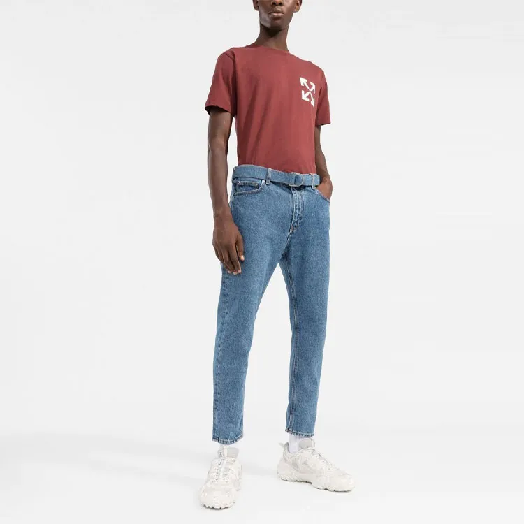 OFF WHITE SS22 T Shirts Men Brick Red-1