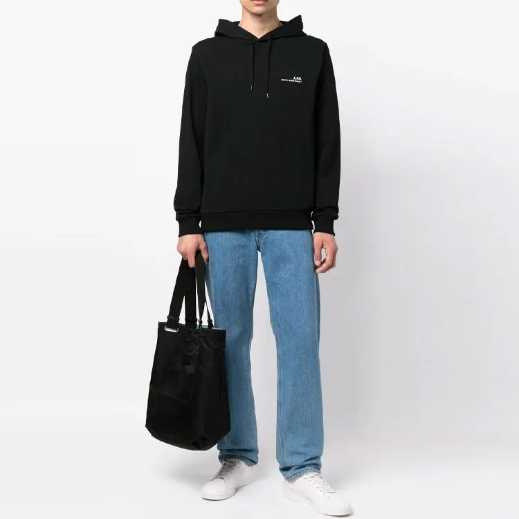 A.P.C Logo Printed Drawstring Hoodie-1