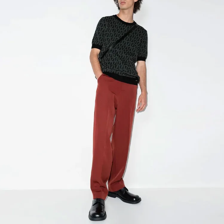 FENDI FW22 Knitwear Men's Black Gray Color-1