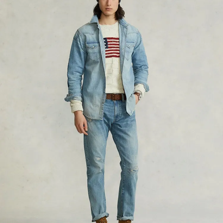 Polo Ralph Lauren FW22 Denim Jacket Men's Blue-1