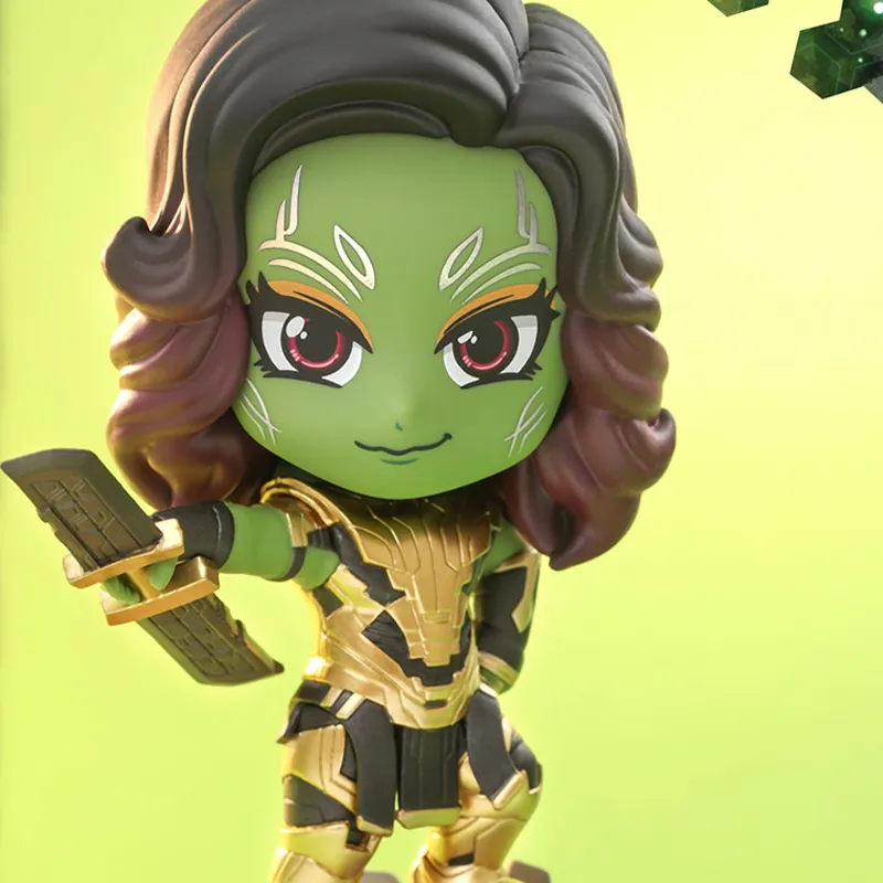 Hot Toys COSBABY Collection Marvel Character Kamora With Thanos' Greatsword S Chibi Figures 12cm-1