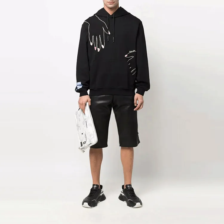 McQ Alexander McQueen Hand print Cotton Hoodie-1