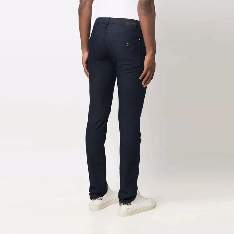 EMPORIO ARMANI Logo Plaque Straight Leg Slim Cut Trousers-2
