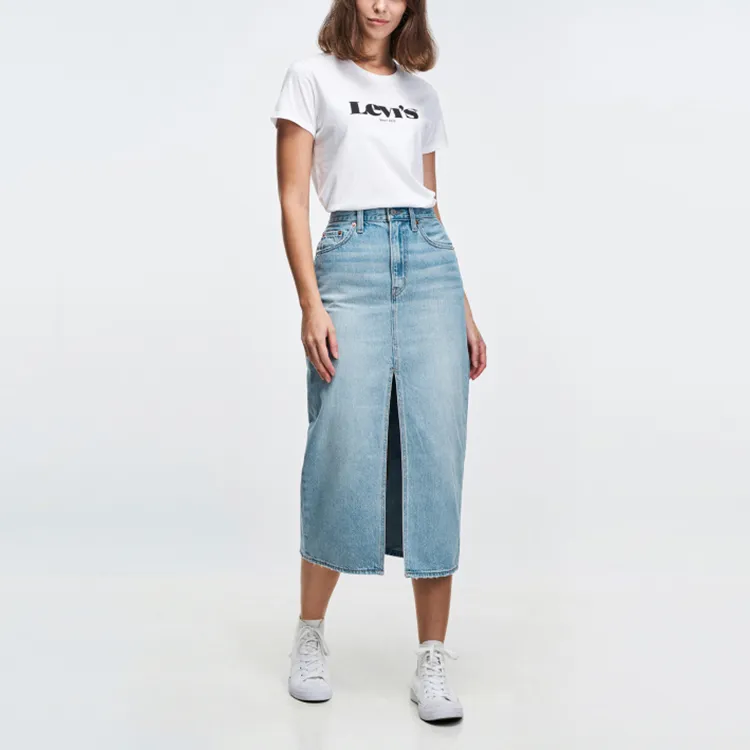 Levis Denim Long Skirts Women's Blue-2