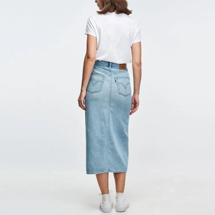Levis Denim Long Skirts Women's Blue-3