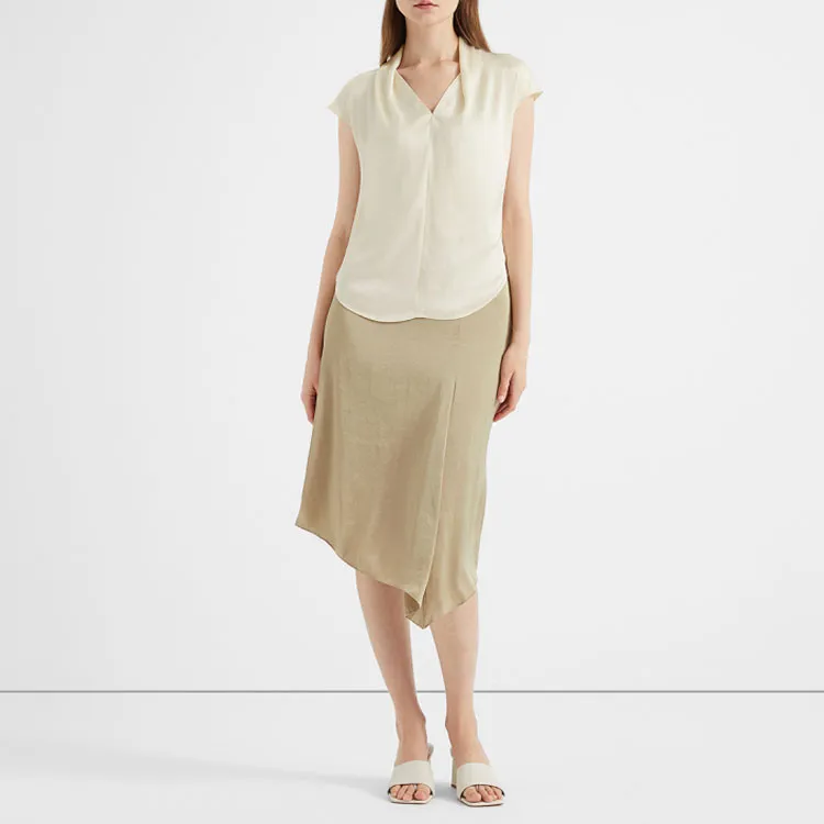 THEORY Casual Long Skirts Women's Metallic-2