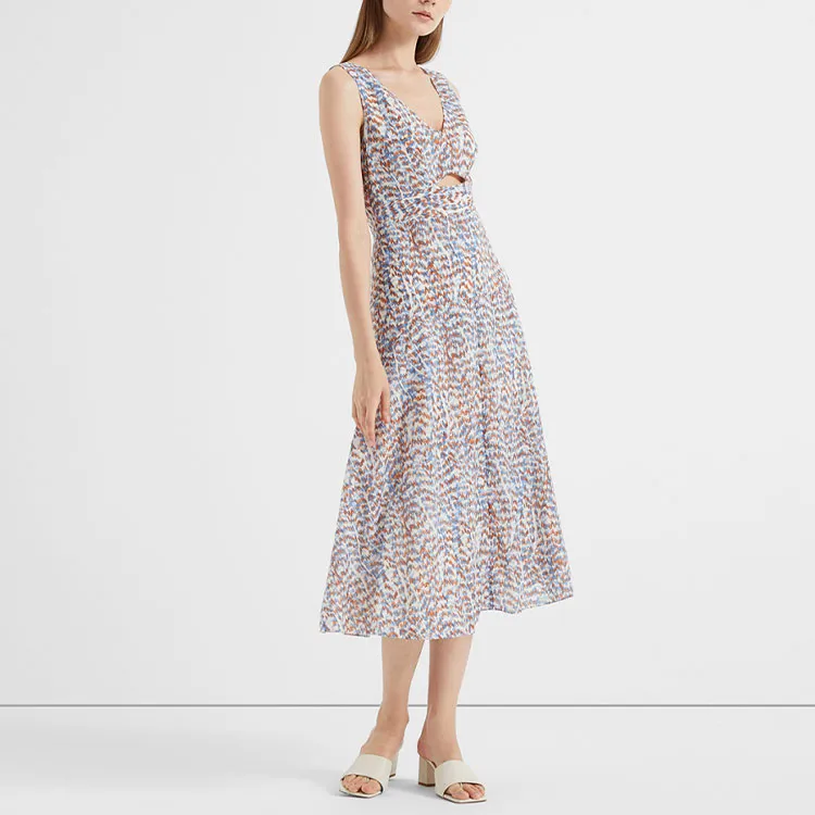 THEORY Sleeveless Dresses Women's Blue-3