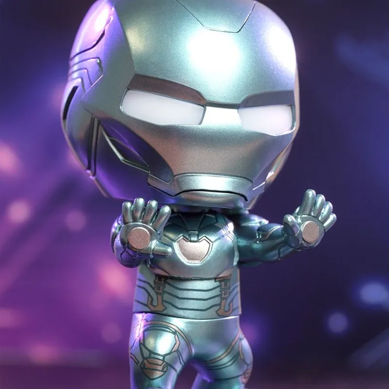 Hot Toys COSBABY Collection Iron Man The Avengers  Endgame MK85 Holographic Edition S Chibi Figures 10cm-1