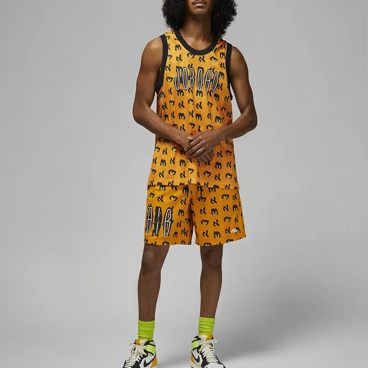 Jordan Basketball Jerseys Men's Yellow-2