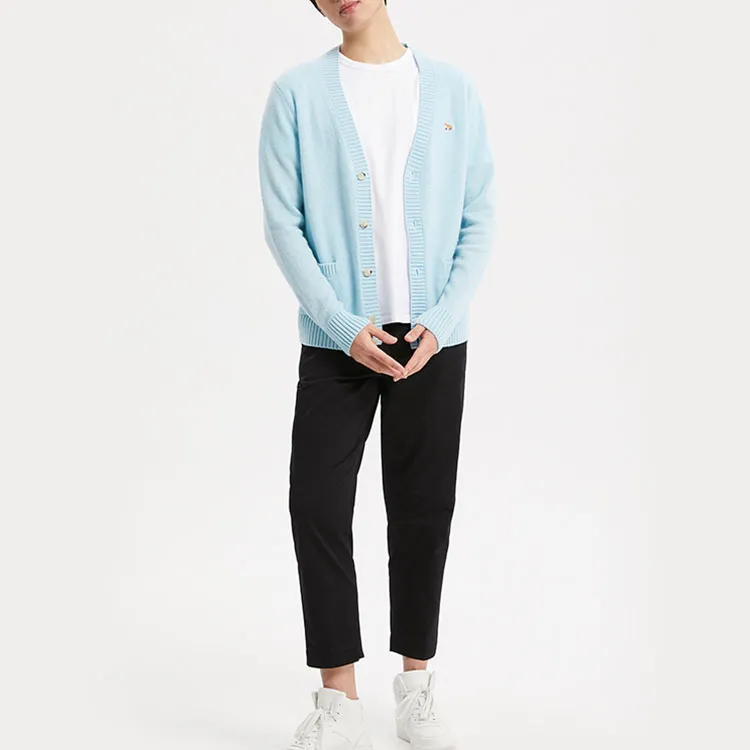 Maison Kitsune Knitwear Men's Aqua Blue-1