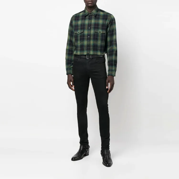 SAINT LAURENT Oversized Flannel Shirt-2