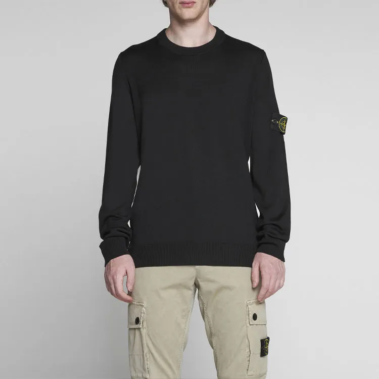 STONE ISLAND Logo Patch Crewneck Jumper-3