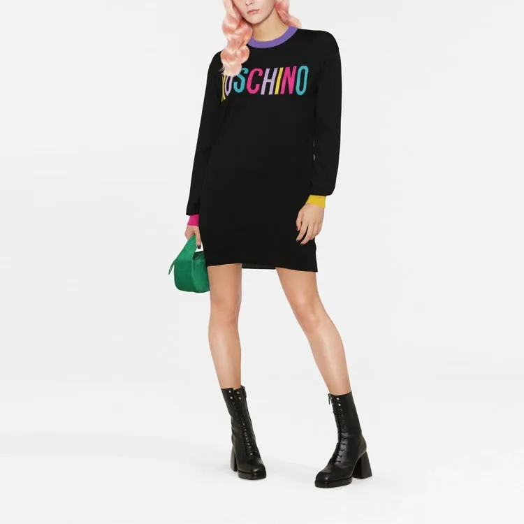 MOSCHINO Long Sleeved Dresses Women's Black-2